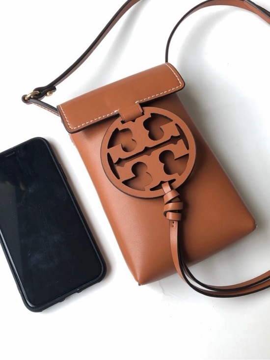 Tory Burch Handbags - Tory Burch Leather Phone Crossbody in Cognac Brown